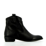 Stivaletto  in pelle nero con zip