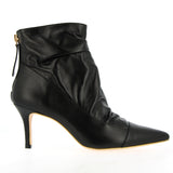 Stivaletto ankle boot nero in morbida pelle con cerniera dietro | 41 |