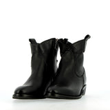 Stivaletto  in pelle nero con zip