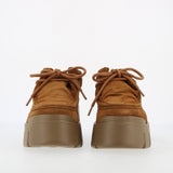 Cognac suede lace-up loafer with rubber sole | 37 | | 38 | | 41 |