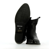 Stivaletto  in pelle nero con zip