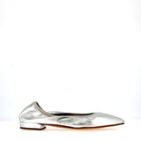 Ballerina flat sfoderata in nappa argento