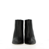 Stivaletto zippato dietro in nappa nero