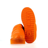 Low shoe in orange nappa sheepskin