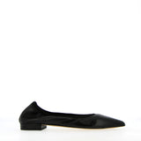 Ballerina flat sfoderata in nappa nero