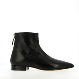 Stivaletto basso in nappa da guanto nero con zip