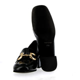 Mocassino in naplak nero con fibbia dorata | 36.5 |