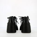 Black leather lace-up loafer with rubber sole | 41 |