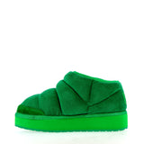 Scarpa bassa Verde interno in pelo con accessorio