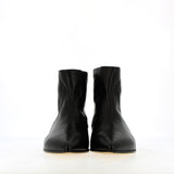 Stivaletto basso in nappa da guanto nero con zip