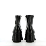 Stivaletto cerniera in pelle nera