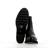 Stivaletto cerniera in pelle nera