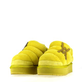 Low shoe Lime fur interior with embellishment