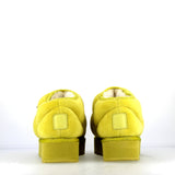 Low shoe Lime fur interior with embellishment