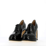 Black naplack lace-up shoes with high heel and plateau | 36 | | 40 | | 41 |