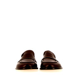 Mocassino punta tonda in nappa da guanto cioccolato dark