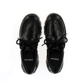 Black leather lace-up loafer with rubber sole | 41 |
