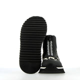 Sneaker "pied de poule" bianco nero con cerniera