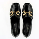 Mocassino in naplak nero con fibbia dorata | 36.5 |