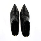 Stivaletto ankle boot nero in morbida pelle con cerniera dietro | 41 |