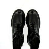 Combat boot in pelle nera