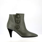 Ankle boot in nappa grigio zinco tacco medio