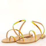 Sandalo basso gold cangiante multicolor