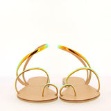 Sandalo basso gold cangiante multicolor
