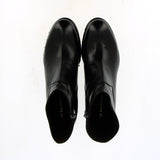Stivaletto cerniera in pelle nera