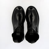 Chelsea boot in morbida pelle nera con elastici a calza