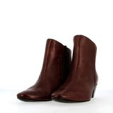 Stivaletto in morbida pelle boheme con zip