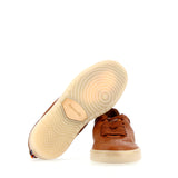 Stivaletto in pelle cognac con zip