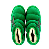 Scarpa bassa Verde interno in pelo con accessorio