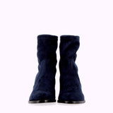 Stivaletto in camoscio vegan stretch blu