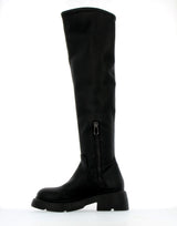 Zipped ankle boot in black leather