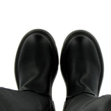Zipped ankle boot in black leather