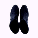 Stivaletto in camoscio vegan stretch blu