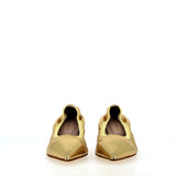 Decolleté slip on in pelle platino sfoderato con elastico