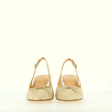 Slingback in nappa bianco burro