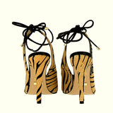 Zebra pony skin sandal | 41 |