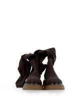 Stivale vegan stretch testa di moro con zip