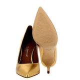 Decolleté Oro tacco alto in nappa