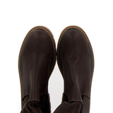 Stivale vegan stretch testa di moro con zip
