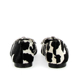 Ballerina pony bianco nero con accessorio strass