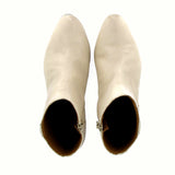 Stivaletto con zip nappa bianco