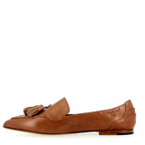 mocassino morbido toffee con fiocchetti