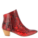 Stivaletto snake rosso