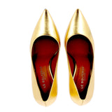 Decolleté Oro tacco alto in nappa