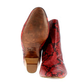 Stivaletto snake rosso