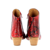Stivaletto snake rosso